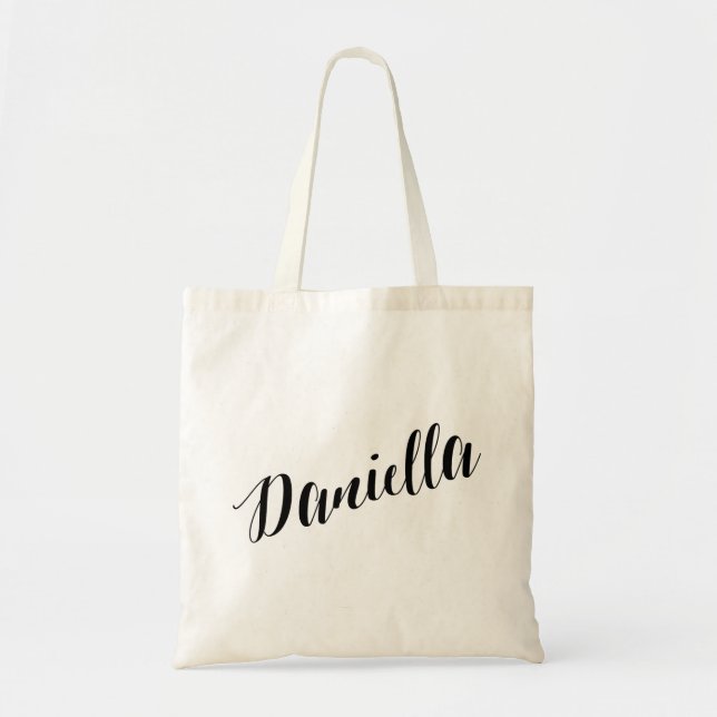 Personalized Script Tote Bag- Daniella (Front)