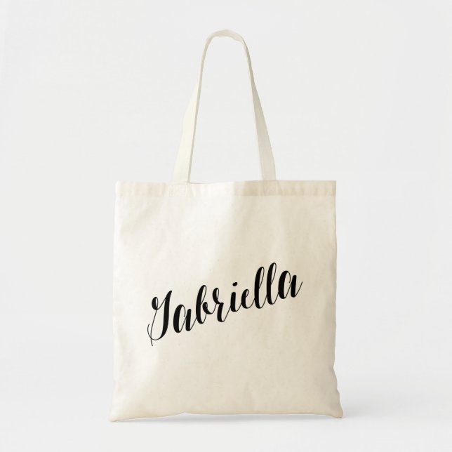 Personalized Script Tote Bag- Gabriella Bag (Front)