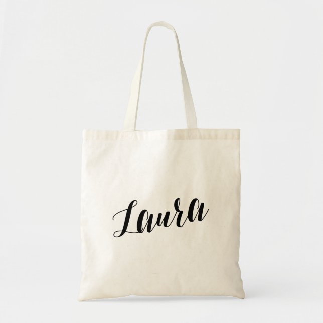 Personalized Script Tote Bag- Laura Bag (Front)