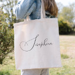Personalized Script Wedding Welcome Tote Bag<br><div class="desc">Click “Personalize this template” will allow you to customize further. You can change the wreath colour. You can change the font size, font colour and more! Be sure to check out 1000 matching items in our shop. welcome bag, wedding welcome bag, hotel guest bag, floral wreath, botanical, foliage, bride and...</div>