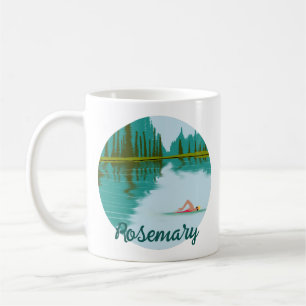 Personalized script wild swimming  coffee mug