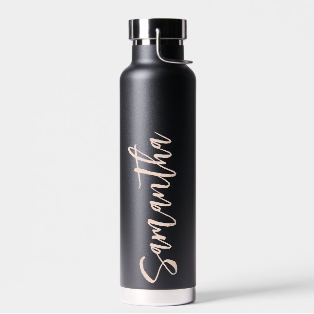 Personalized Script Your Name Party Orange Water B Bottle (Left)