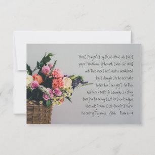 Personalized Scripture Sympathy Flat Card Ps 61