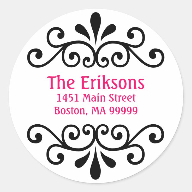 Personalized Scroll Address Labels (Front)