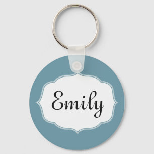 Personalized Scuba Blue Keychain