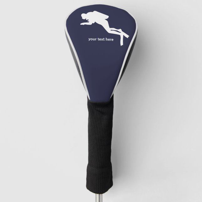 Personalized Scuba Diver Golf Head Cover (Front)