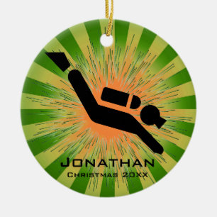 Personalized Scuba Diving Ornament