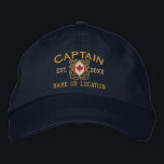 Personalized Sea Captain Nautical Canadian Flag Embroidered Hat<br><div class="desc">A classic crossed anchors nautical style with a Canadian flag applique,  a custom personalized embroidered cap for a captain of special occasions. 
 
 


 
Use the "Ask this Designer" link to contact us with your special design requests or for some assistance with any of your customization needs.
 A great gift idea!</div>