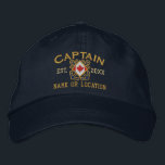 Personalized Sea Captain Nautical Canadian Flag Embroidered Hat<br><div class="desc">A classic crossed anchors nautical style with a Canadian flag applique,  a custom personalized embroidered cap for a captain of special occasions. 
 
 


 
Use the "Ask this Designer" link to contact us with your special design requests or for some assistance with any of your customization needs.
 A great gift idea!</div>