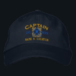 Personalized Sea Captain Nautical Monogram & more Embroidered Hat<br><div class="desc">A classic crossed anchors nautical style with a monogram applique,  a custom personalized embroidered cap for a captain of special occasions. 
 
 


 
Use the "Ask this Designer" link to contact us with your special design requests or for some assistance with any of your customization needs.</div>