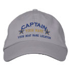 Personalized Sea Captain Stars Ball Cap Embroidery