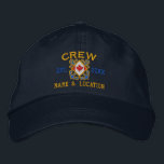 Personalized Sea Crew Nautical Canadian Flag Embroidered Hat<br><div class="desc">A Classic crossed anchors nautical style with a Canadian flag applique,  a custom personalized embroidered cap for a crew member of special occasions. 
 
 


 
Use the "Ask this Designer" link to contact us with your special design requests or for some assistance with any of your customization needs.</div>