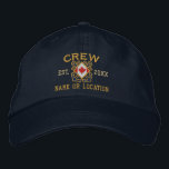 Personalized Sea Crew Nautical Canadian Flag Embroidered Hat<br><div class="desc">A Classic crossed anchors nautical style with Canadian flag,  a custom embroidered cap for a crew of special occasions. 
 
 


 
Use the "Ask this Designer" link to contact us with your special design requests or for some assistance with any of your customization needs.</div>