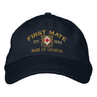 Personalized Sea First Mate Nautical Canadian Flag