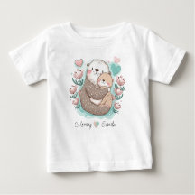 Personalized Sea Otter Love Baby T-shirt