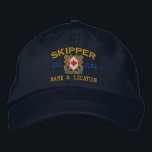 Personalized Sea Skipper Nautical Canadian Flag Embroidered Hat<br><div class="desc">A classic crossed anchors nautical style with a Canadian flag applique,  a custom personalized embroidered cap for a skipper of special occasions. 
 
 


 
Use the "Message" link to contact us with your special design requests or for some assistance with any of your customization needs.</div>