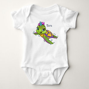 Personalized Sea Turtle Baby Bodysuit