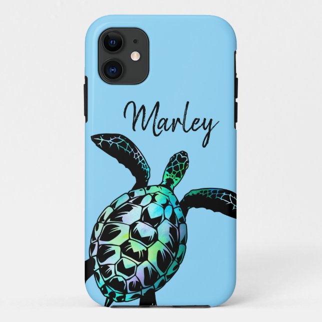 Personalized Sea Turtle Custom Colour Case-Mate iP iPhone Case (Back)