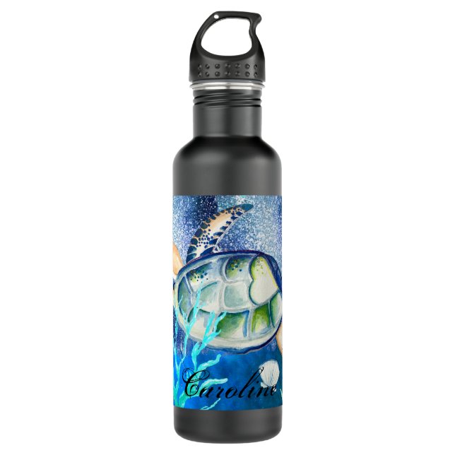 Personalized Sea Turtle  Stainless Steel Water Bot 710 Ml Water Bottle (Front)