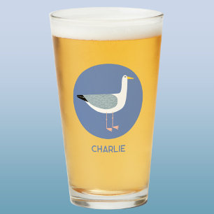 Personalized Seagull Beer Glass