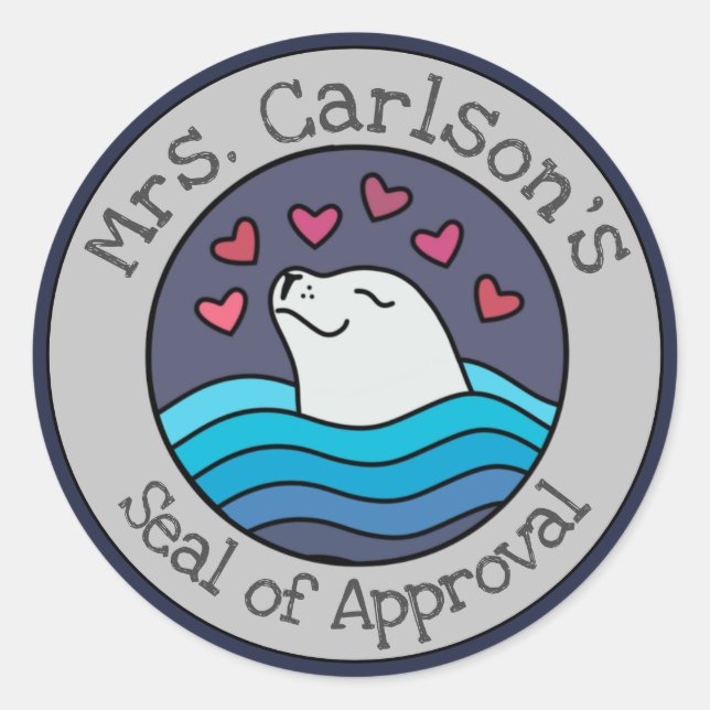 Personalized "Seal of Approval" Stickers (Front)