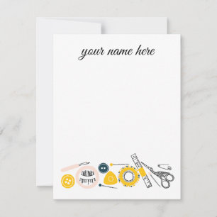 Personalized Seamstress Notecards