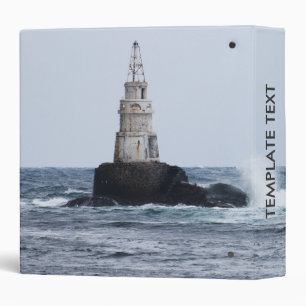 Personalized Seascape with lighthouse Binder
