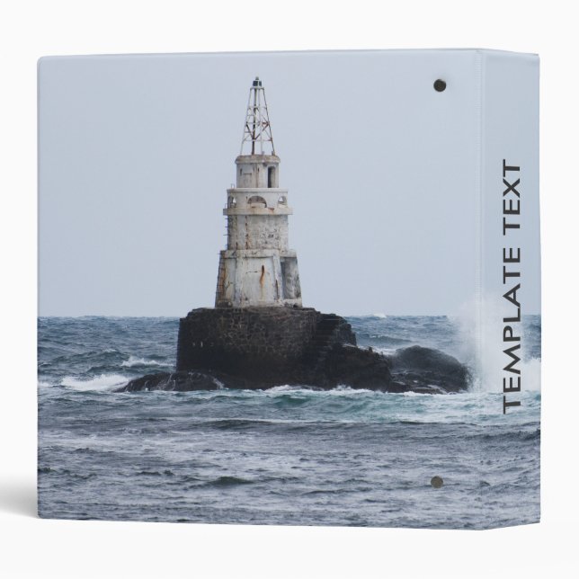 Personalized Seascape with lighthouse Binder (Back/Spine)