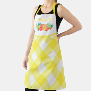 Personalized Seashells and Gingham Apron