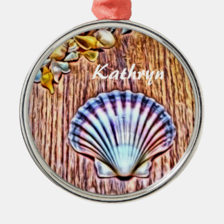 Personalized Seashells Christmas Tree Ornament