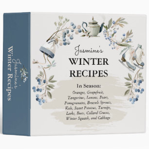 Personalized Seasonal Cookbook Organizer Binder