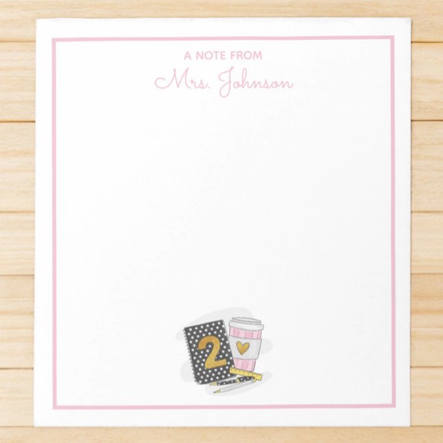 Personalized Second Grade Teacher Notepad (Creator Uploaded)