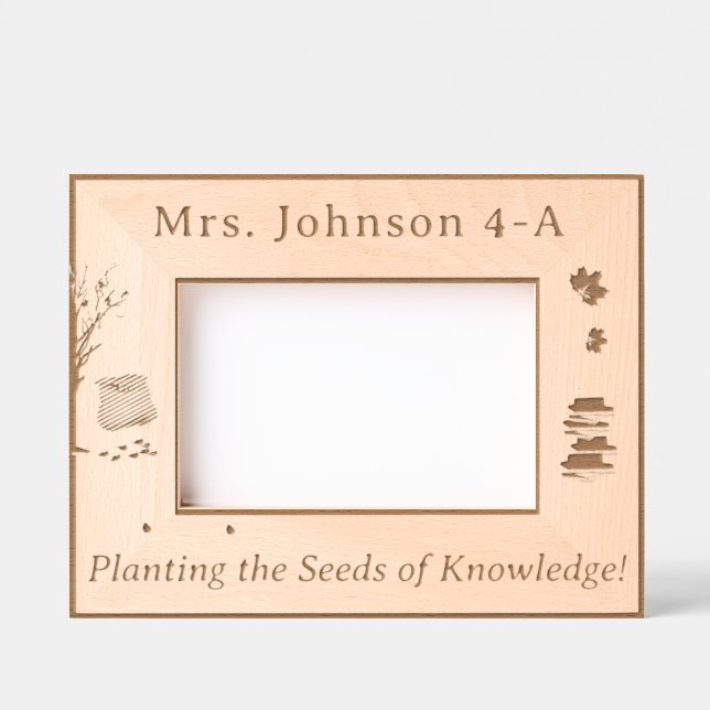Personalized Seeds of Knowledge Teacher Etched Frames (Front)