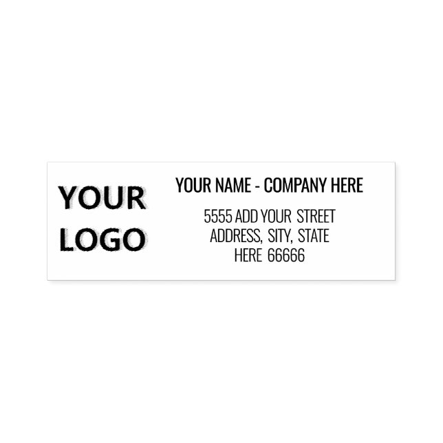 Personalized Self-inking Stamp Name Logo Address (Design)