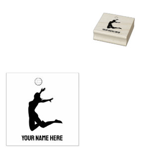 Personalized Self-inking volleyball Rubber Stamp