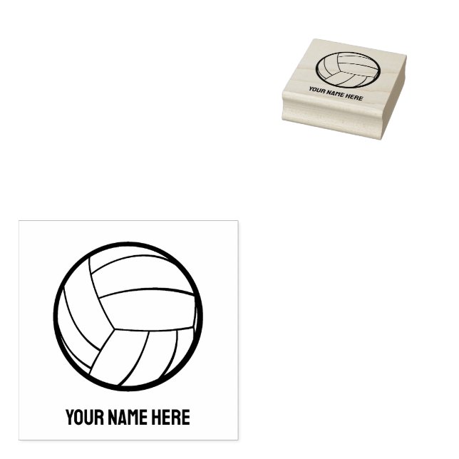  Personalized Self-inking volleyball  Rubber Stamp (Stamped)