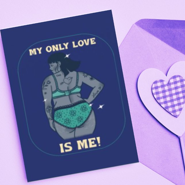 Personalized Self Love Valentines Day Holiday Card (Buy or Download Now!)