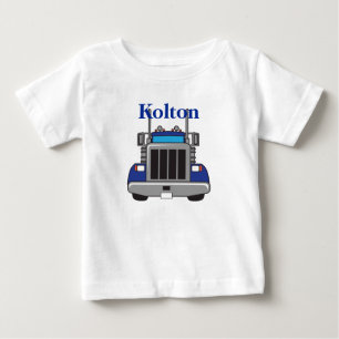 Personalized Semi Truck Baby T-Shirt