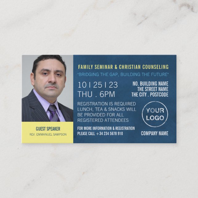 Personalized Seminar/Conference Ticket Invitation (Front)