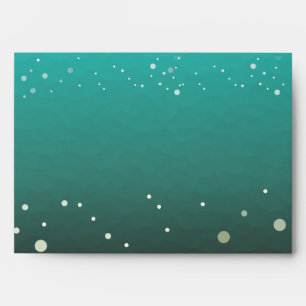 Personalized Sender's Address Ocean Teal Modern Envelope