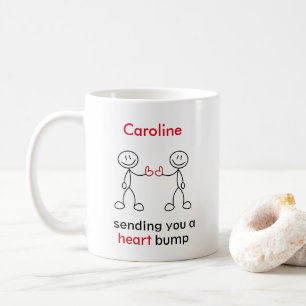 Personalized sending you a heart bump Classic Mug