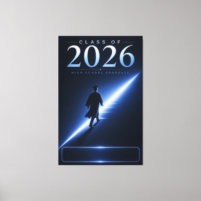 Personalized Senior 2026 Graduation Gift Canvas Print (Front)
