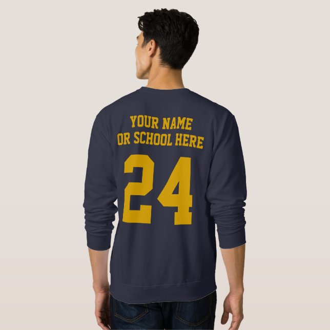 Personalized Senior Class High School Colours Team Sweatshirt (Back Full)