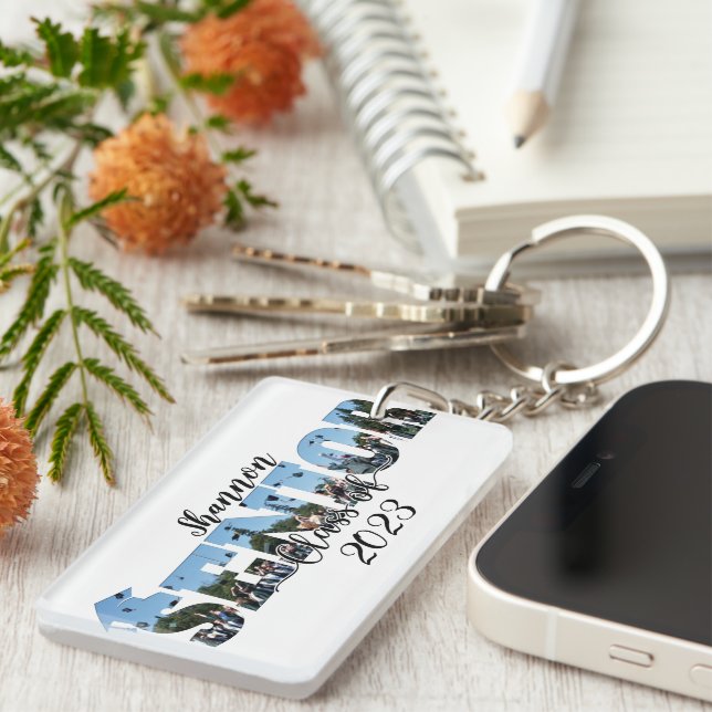 Personalized Senior class picture  Keychain (Front Right)