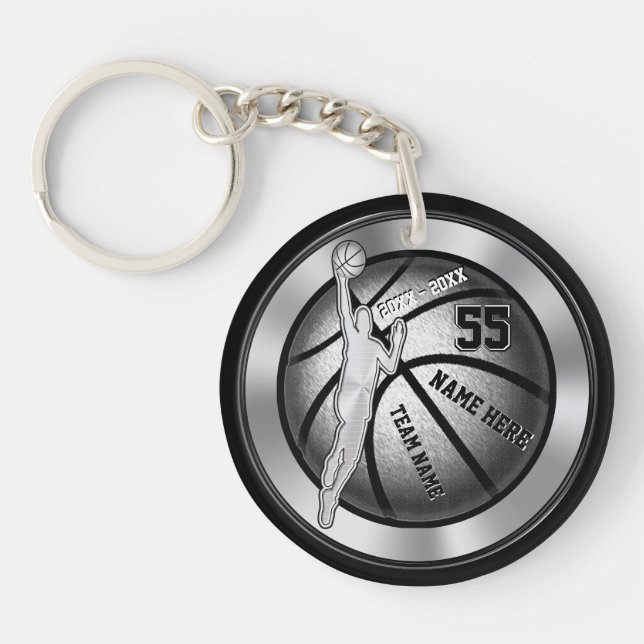 Personalized, Senior Night Basketball Gift Ideas, Keychain (Front)