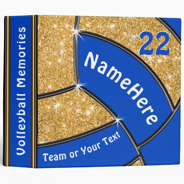 Personalized Senior Night Gifts for Volleyball Binder (Front/Spine)