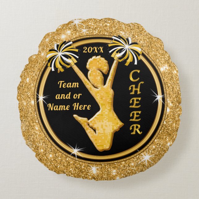 Personalized Senior Night Ideas for Cheerleaders Round Pillow (Front)