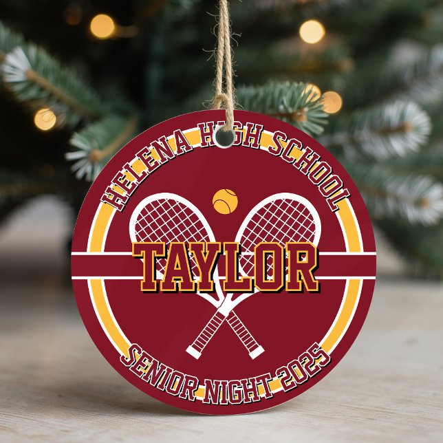 Personalized Senior Night Tennis High School Ceramic Ornament (Creator Uploaded)
