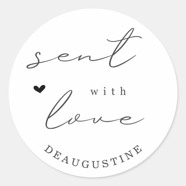 Personalized Sent with Love Envelope Seal (Front)