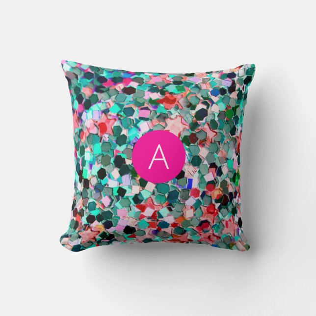 Personalized sequin pillow Custom Name Sequin (Front)
